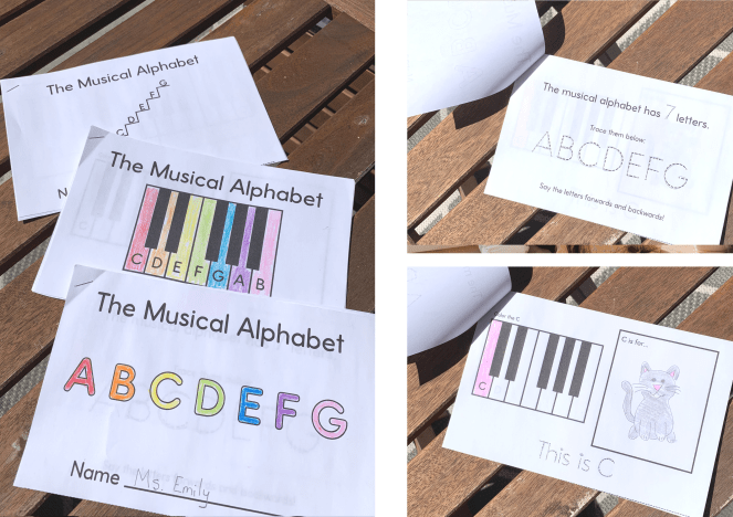 Music alphabet activities – Ms Emily Music
